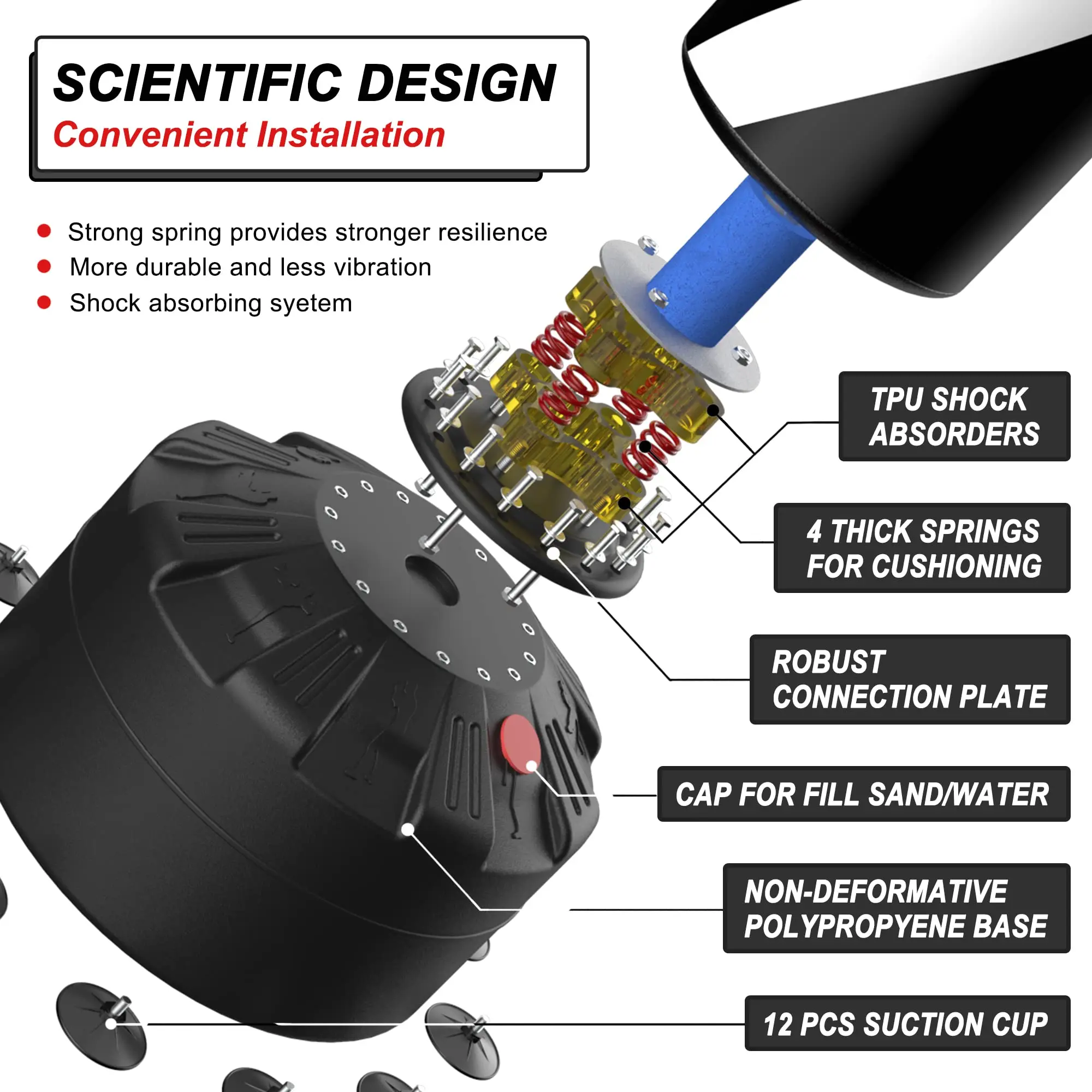 70 inch Freestanding Punching Bag with Stand 1