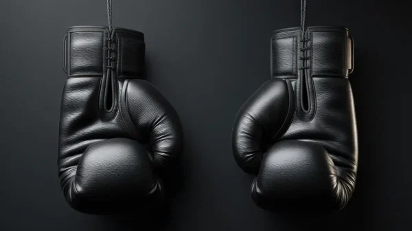 Professional grade hanging black boxing gloves for training - Combat Sports Gear