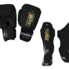 Professional MMA and Muay Thai shin guards and sparring gloves set
